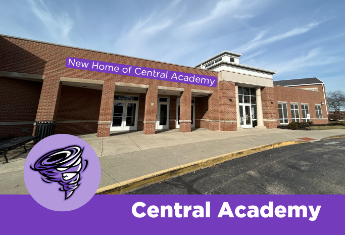 Picture of Central Academy with text that reads Central Academy